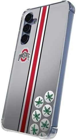 حافظة هاتف Skinit الشفافة متوافقة مع هاتف Galaxy S24 - تصميم Buckeyes من جامعة ولاية أوهايو مرخص رسميًا in Saudi Arabia