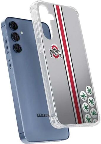 حافظة هاتف Skinit الشفافة متوافقة مع هاتف Galaxy S24 - تصميم Buckeyes من جامعة ولاية أوهايو مرخص رسميًا in Saudi Arabia
