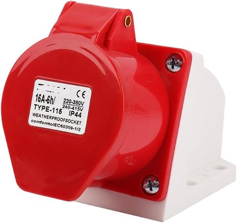 مقبس صناعي مكشوف 5 ثقوب 16A 5X16A قابس طيران مقاوم للماء IP44 ZQ-115 (5 Core 16a -115 Solid) in Kuwait