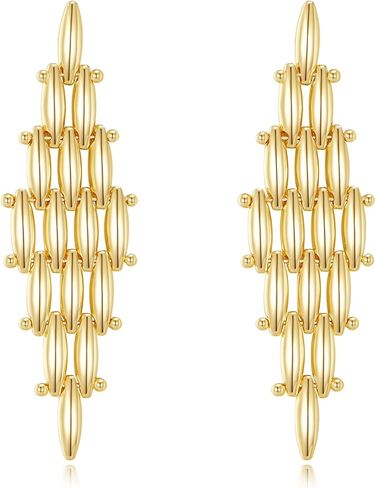 14K Gold Hoop Earrings for Women Design Hypoallergenic Earrings Women’s Twisted Oval Hoops Earring Lightweight Fashion Jewelry Gifts for Womens Mom Her in Saudi Arabia