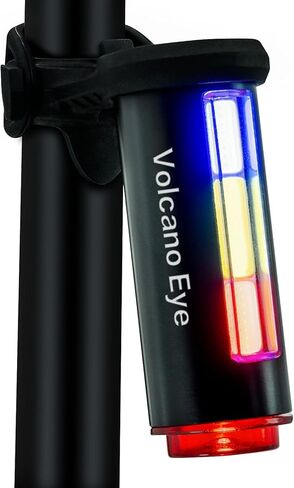 ضوء خلفي للدراجة، ضوء أمان LED قابل لإعادة الشحن عبر USB للدراجة، ضوء خلفي فائق السطوع مقاوم للماء لركوب الدراجات، أحمر/أبيض/أزرق 7 أوضاع إضاءة تناسب أي طريق أو دراجة جبلية in Kuwait