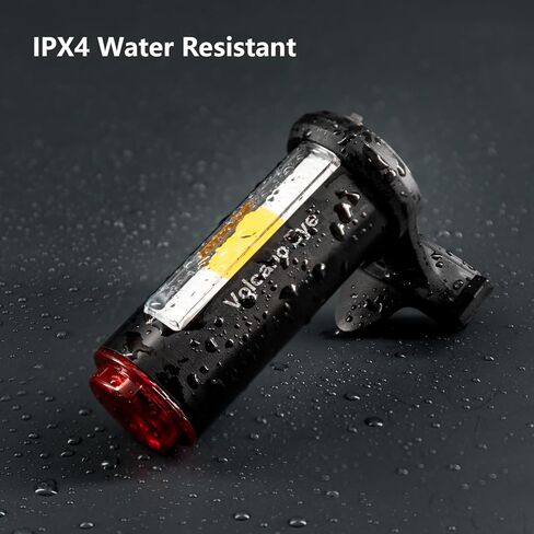 ضوء خلفي للدراجة، ضوء أمان LED قابل لإعادة الشحن عبر USB للدراجة، ضوء خلفي فائق السطوع مقاوم للماء لركوب الدراجات، أحمر/أبيض/أزرق 7 أوضاع إضاءة تناسب أي طريق أو دراجة جبلية in Kuwait