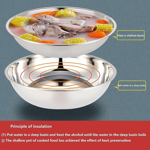 Hot Pot Buffet Set - Stainless Steel Buffet Heating Tray, Foldable Rectangular Catering, Durable Frame with Lid and Burning Fuel Rack for Kitchen Parties,Gilding-8L in Saudi Arabia