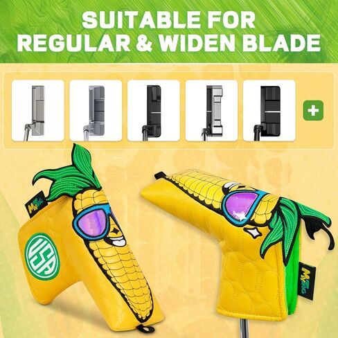 Funny Golf Putter Headcover, Creative Corn Blade Putter Cover Strong Magnetic Golf Club Head Cover in Kuwait