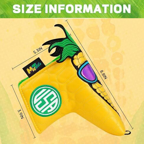 Funny Golf Putter Headcover, Creative Corn Blade Putter Cover Strong Magnetic Golf Club Head Cover in Kuwait