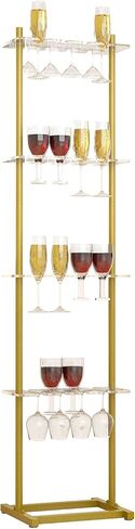 Champagne Wall for Party, 4 Tier Acrylic Champagne Wall Holder with 32 Glass Slots, Movable Champagne Wall Flute Stand for Wedding, Parties, Events, Bridal Showers, Photo Booth Props in Kuwait
