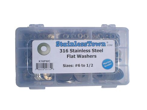 مجموعة الغسالة المسطحة من الفولاذ المقاوم للصدأ من النوع المساعد 316 من الفولاذ المقاوم للصدأ بدرجة بحرية in Kuwait