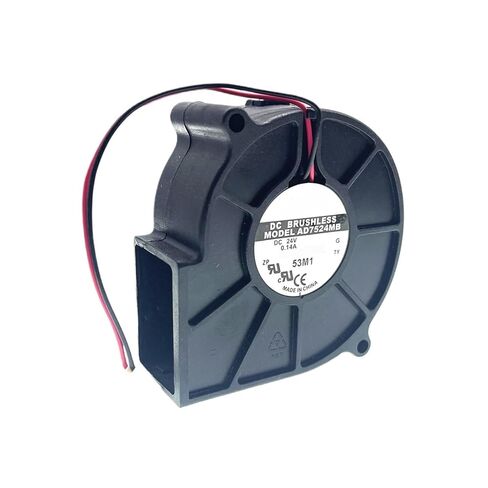 مروحة 75 ملم تيار مستمر 24 فولت AD7524MB 7530 24VDC 0.14A محمل كروي مزدوج 2 سلك in Kuwait