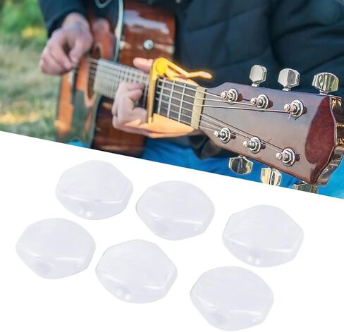 6 قطع من أوتاد ضبط الجيتار الأبيض من Walfront، رؤوس آلة بلاستيكية مع غسالات براغي، أزرار موالف بديلة لمفاتيح ضبط الجيتار الكهربائية والصوتية (6 عبوات) in Kuwait