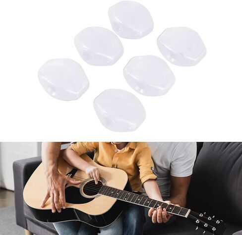 6 قطع من أوتاد ضبط الجيتار الأبيض من Walfront، رؤوس آلة بلاستيكية مع غسالات براغي، أزرار موالف بديلة لمفاتيح ضبط الجيتار الكهربائية والصوتية (6 عبوات) in Kuwait