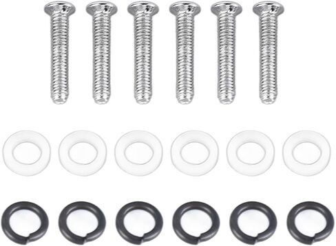 6 قطع من أوتاد ضبط الجيتار الأبيض من Walfront، رؤوس آلة بلاستيكية مع غسالات براغي، أزرار موالف بديلة لمفاتيح ضبط الجيتار الكهربائية والصوتية (6 عبوات) in Kuwait