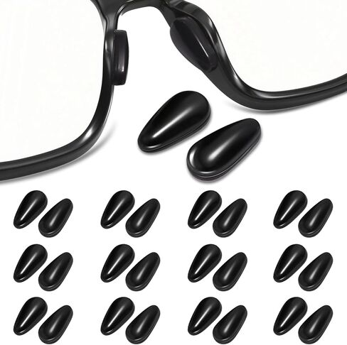 12 Pairs Nose Pad Compatible with Ray-Ban-Meta-Wayfarer-Eyeglass, Soft Silicone Hollowed, Anti Slip Replacement Nose Pads in Kuwait
