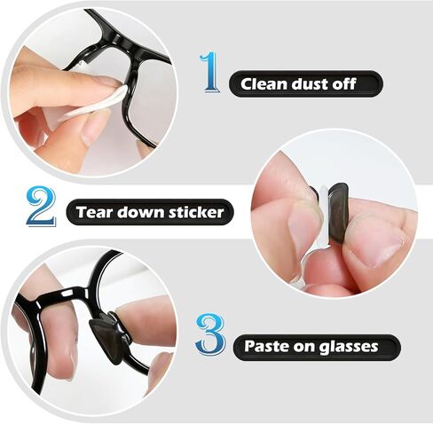 12 Pairs Nose Pad Compatible with Ray-Ban-Meta-Wayfarer-Eyeglass, Soft Silicone Hollowed, Anti Slip Replacement Nose Pads in Saudi Arabia
