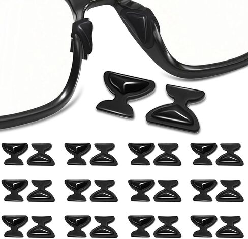 12 Pairs Nose Pad Compatible with Ray-Ban-Meta-Wayfarer-Eyeglass, Soft Silicone Hollowed, Anti Slip Replacement Nose Pads in Saudi Arabia
