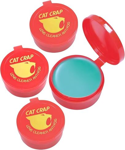 EK USA, Cat Crap, Anti-Fog Lens Cleaner Balm, Safe on All Lenses, Eyeglasses, Goggles, and Camera Lenses - 0.5 Ounce, 4-Pack in Saudi Arabia