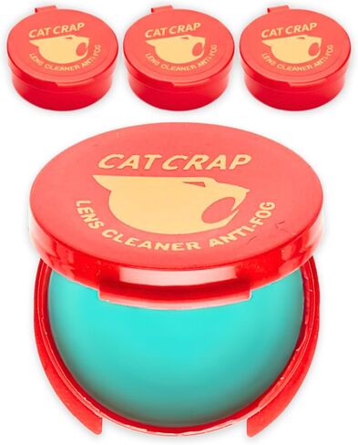EK USA, Cat Crap, Anti-Fog Lens Cleaner Balm, Safe on All Lenses, Eyeglasses, Goggles, and Camera Lenses - 0.5 Ounce, 4-Pack in Saudi Arabia