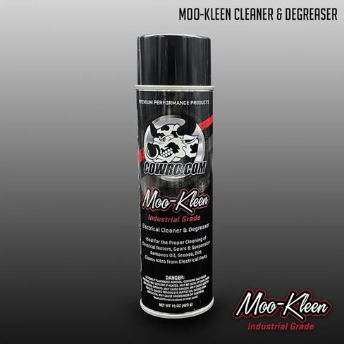 CowRC Moo-Kleen Industrial Grade Electrical Cleaner & Degreaser, RC Parts Cleaner for Motors, Gears, Bearings, Chassis, 15 oz in Saudi Arabia