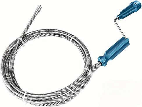 78.74in Flexible Drain Cleaning Tool 1pc - Lightweight Easy-to-Use for Kitchen & Bathroom Sinks, Tubs, Septic Systems, Durable Plastic/Metal for Home Maintenance & Plumbing Tasks in Saudi Arabia