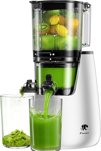 B11 Cold Press Juicer, 6" Extra Wide Feed Chute Slow Masticating Juicer Machine, Powerful AC Brushless Motor, Self Precut System, Easy to Clean, BPA-Free, Extra one Replace juicer strainer in Kuwait