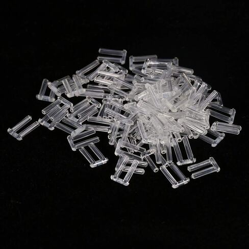 Pongnas 100pcs Rimless Frame Sleeves, Clear Plastic Compression Sleeves/Plugs for Rimless Glasses Fixing Tools(pack of 100) (1.4 * 0.8 * 7.0mm) in Saudi Arabia