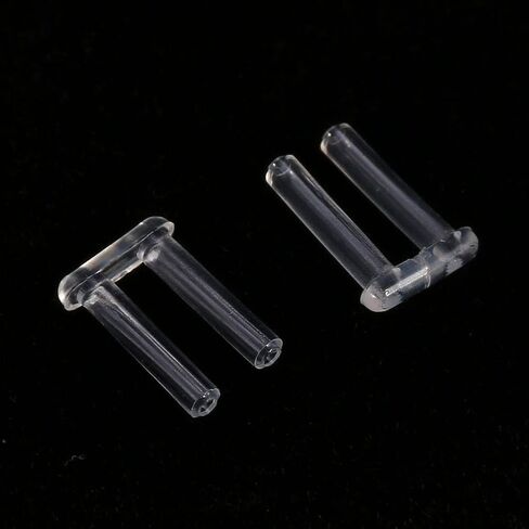 Pongnas 100pcs Rimless Frame Sleeves, Clear Plastic Compression Sleeves/Plugs for Rimless Glasses Fixing Tools(pack of 100) (1.4 * 0.8 * 7.0mm) in Saudi Arabia