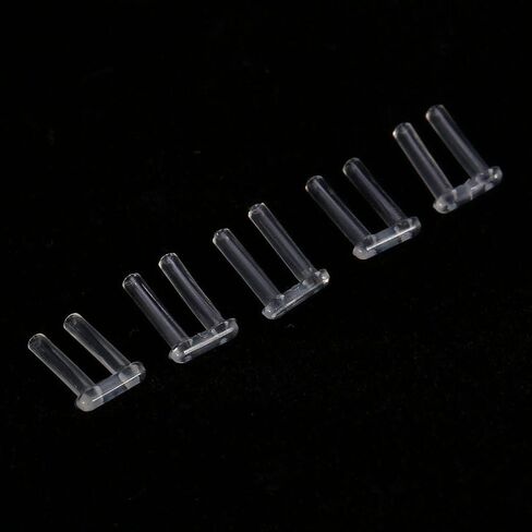 Pongnas 100pcs Rimless Frame Sleeves, Clear Plastic Compression Sleeves/Plugs for Rimless Glasses Fixing Tools(pack of 100) (1.4 * 0.8 * 7.0mm) in Saudi Arabia
