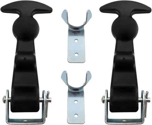 2Packs 4.7 Inch T-Handle Draw Latches With Brackets Rubber Flexible Hood Catch T-Handle Hasp For Hood Vehicle Engine Hood Release Latch Handle in Saudi Arabia