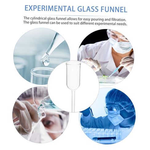 قمع زجاجي أسطواني من ULTECHNOVO للاستخدام المختبري، قمع ترشيح سهل التنظيف من أجل صب وتجارب دقيقة in Kuwait