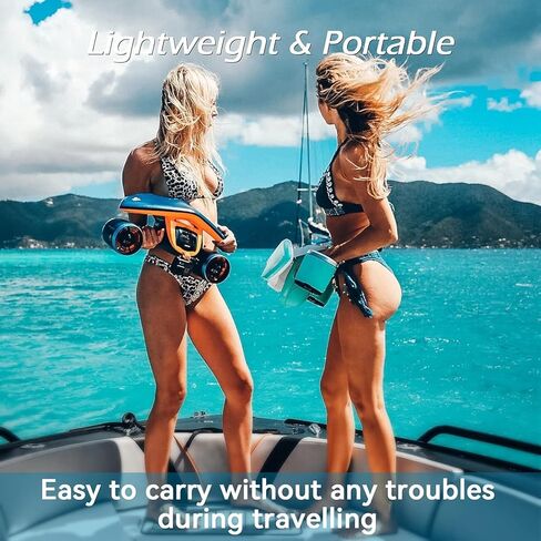 سكوتر تحت الماء من سوبلو ميكس، سكوتر مائي للبالغين، مقاوم للماء بطول 131 قدم، 30 دقيقة، لحمام السباحة، والغوص، والغطس مع حقيبة ظهر مقاومة للماء in Kuwait