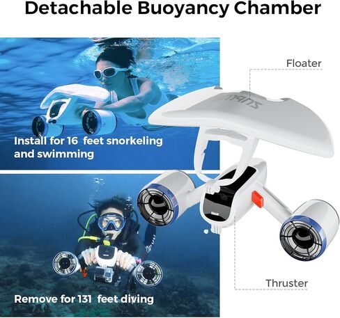 سكوتر Subblue Mix تحت الماء 30 دقيقة 22 رطل 131 قدم للرياضات المائية والغوص والغطس للأطفال والكبار مع حقيبة ظهر مقاومة للماء in Kuwait
