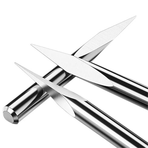 10pcs Engraving Bit 3 Edge Pyramid Engraving Bits 3.175mm Shank 20-90D Carbide End Mill Router Bit Milling Cutter(10pcs 45Dx0.2mm) in Saudi Arabia