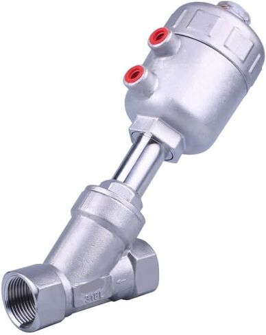 1PCS Series high Temperature Corrosion Resistant steam Pneumatic Valve Y-Type Internal Thread Angle seat Valve.(DN20 Stainless Steel) in Kuwait