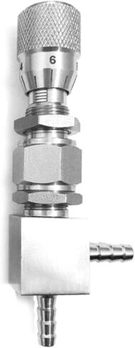 4/6/8/10/12/14 مللي متر خرطوم بارب 304 الفولاذ المقاوم للصدأ صمام تنظيم التدفق قياس المياه الغاز زيت الوقود الضغط العالي (نوع مستقيم ، 4 مللي متر) in Kuwait