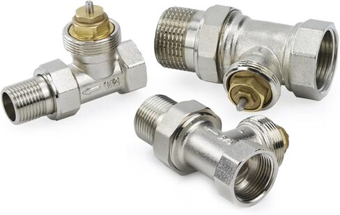 Brass Thermostatic Radiator Valve Straight Type DN15 DN20 DN25 Automatic Temperature Control Valve Floor Heating(3/4") in Kuwait