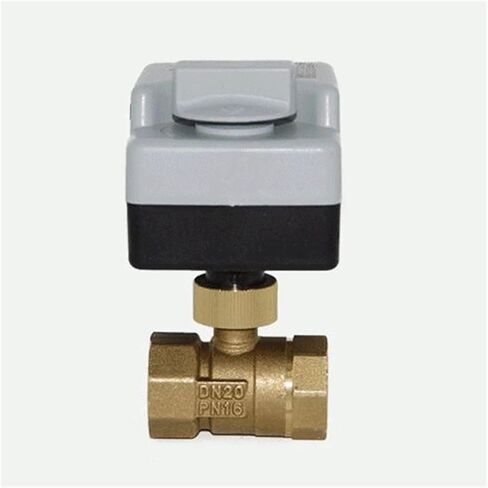 1PCS 3/4" Brass Ball Valve 3-Wire Two-Control Actuator AC220V with Manual Switch in Kuwait