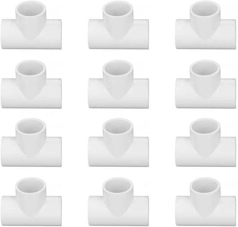 Water Pipe Joints Corrosion Resistant PVC Tee Pipe Fittings Light Weight Smooth Interior Finish with 3 Openings for(Size1) in Kuwait