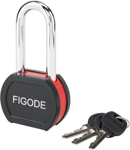 FIGODE® أقفال فولاذية قوية كبيرة مع 8 مفاتيح نفسها، قفل عالي التحمل، عرض 2-3/4 بوصة، أقفال طويلة بطول 2.7 بوصة للباب، البوابة، التخزين، السياج، السقيفة، المزلاج. 4 عبوات ذات مفاتيح على حد سواء in Kuwait