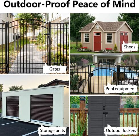 قفل ذكي عالي التحمل مع مفتاح، قفل بصمة الإصبع مع رمز التحكم بالبلوتوث، قفل بوابة لوحة المفاتيح الرقمية الإلكترونية المقاومة للماء لبوابة السياج الخارجية وسقيفة التخزين in Kuwait