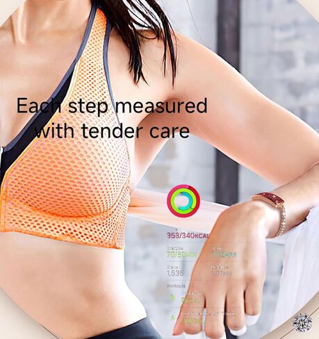 Smart Bracelet Fitness Tracker for Women Screen-Free Elegant Jewelry Design 24/7 Heart Rate & Sleep Monitor Cycle Tracker IP68 Waterproof Activity Tracker with Step Counter Calorie Distance App Sync in Saudi Arabia