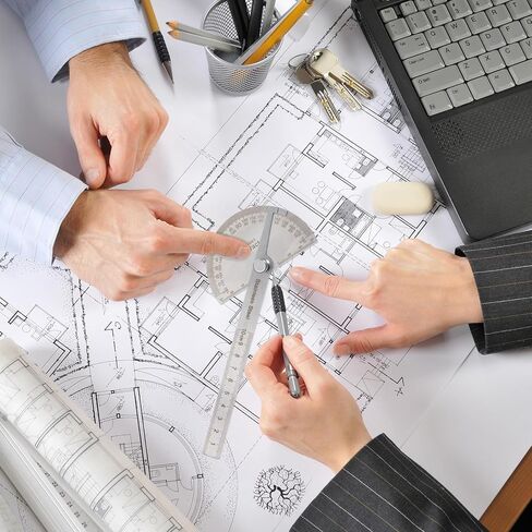 منقلة زاوية من الفولاذ المقاوم للصدأ، 0-180 درجة، أداة قياس زاوية مسطرة النجارة قابلة للتعديل (10 سم/ 3.94 بوصة) in Kuwait