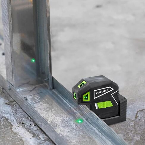 Firecore 5-Point Laser Level, Green Beam Self-Leveling Laser Plumb Bob with Magnetic Base, 131-Foot Range, 2 AA Batteries and Carry Pouch Included - F501G in Saudi Arabia