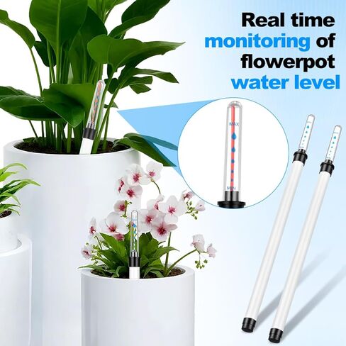 DOITOOL 2 قطعة مؤشر مستوى المياه للنباتات، وعاء الزهور، تذكير بنقص المياه، مؤشر قياس مستوى العرض للنباتات الداخلية/الخارجية، استخدام حديقة المنزل، 14 بوصة in Kuwait