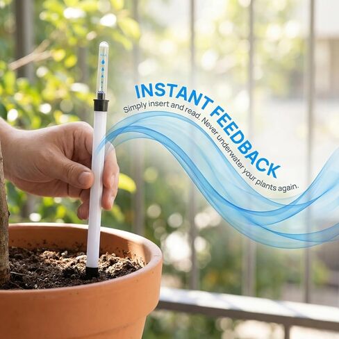 DOITOOL 2 قطعة مؤشر مستوى المياه للنباتات، وعاء الزهور، تذكير بنقص المياه، مؤشر قياس مستوى العرض للنباتات الداخلية/الخارجية، استخدام حديقة المنزل، 14 بوصة in Kuwait