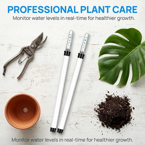DOITOOL 2 قطعة مؤشر مستوى المياه للنباتات، وعاء الزهور، تذكير بنقص المياه، مؤشر قياس مستوى العرض للنباتات الداخلية/الخارجية، استخدام حديقة المنزل، 14 بوصة in Kuwait