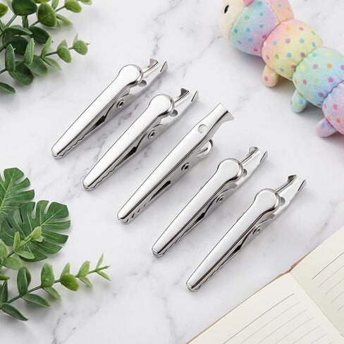 45 Pcs Alligator Clips,35mm Metal Alligator Clips for Crafts Silver Crocodile Clip for Laboratory Electric Testing Work Cable Lead Clip in Kuwait
