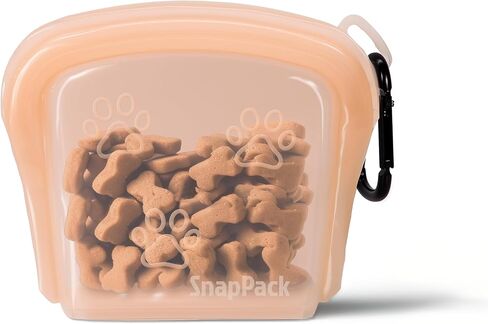 MODERN-X SnapPack Dog Treat Bag, 3-Pack Reusable Silicone Bags, Dog Treat Pouches, for Cats, Dish Washer Safe, Leakproof, Microwave & Freezer Safe, BPA-Free, Plastic Free Silicone, Multi-Color Trio in Kuwait