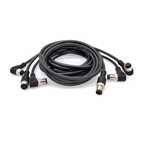 M12 Sensor Connector Cable Double Head Line Male Female 2m Wire 4Pin 5Pin 8Pin Connectors 1Pcs(Straight F to M 8p) in Saudi Arabia