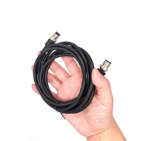 M12 Sensor Connector Cable Double Head Line Male Female 2m Wire 4Pin 5Pin 8Pin Connectors 1Pcs(Straight F to M 8p) in Saudi Arabia