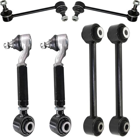 Detroit Axle - Rear 6pc Control Arms Kit for 07-13 Acura MDX, 10-13 ZDX, 09-15 Honda Pilot, Lower & Upper Control Arms Sway Bars 2009 2010 2011 2012 2013 2014 2015 Replacement in Saudi Arabia