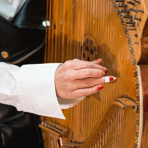 Totority سميكة كبيرة Guzheng الأظافر وهمية حماة الأصابع لممارسة Guzheng لون عشوائي القرن المواد أغطية الأظافر لاستخدام أداة سلسلة in Kuwait